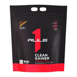 R1 Clean Gainer by Rule One, Chocolate Peanut Butter 10 lb bag front (30 serves)