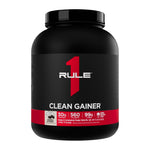 R1 Clean Gainer by Rule One, Cookies & Creme 5 lb tub front (15 serves)
