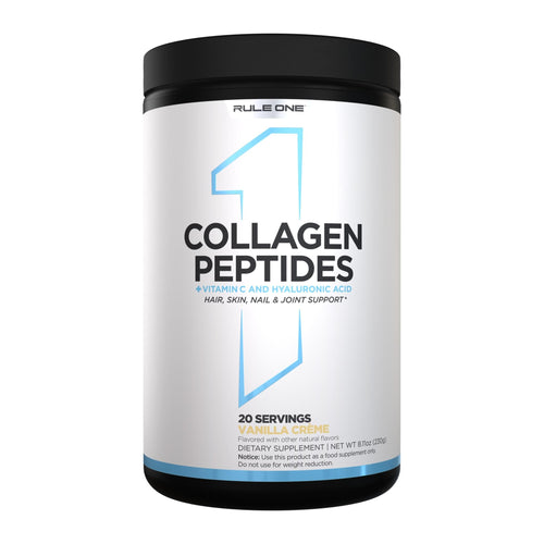 R1 Collagen Peptides - 20 Serve, Vanilla Creme 20 serve tub front