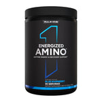 Rule 1 R1 Energized Amino, Blue Raspberry tub front