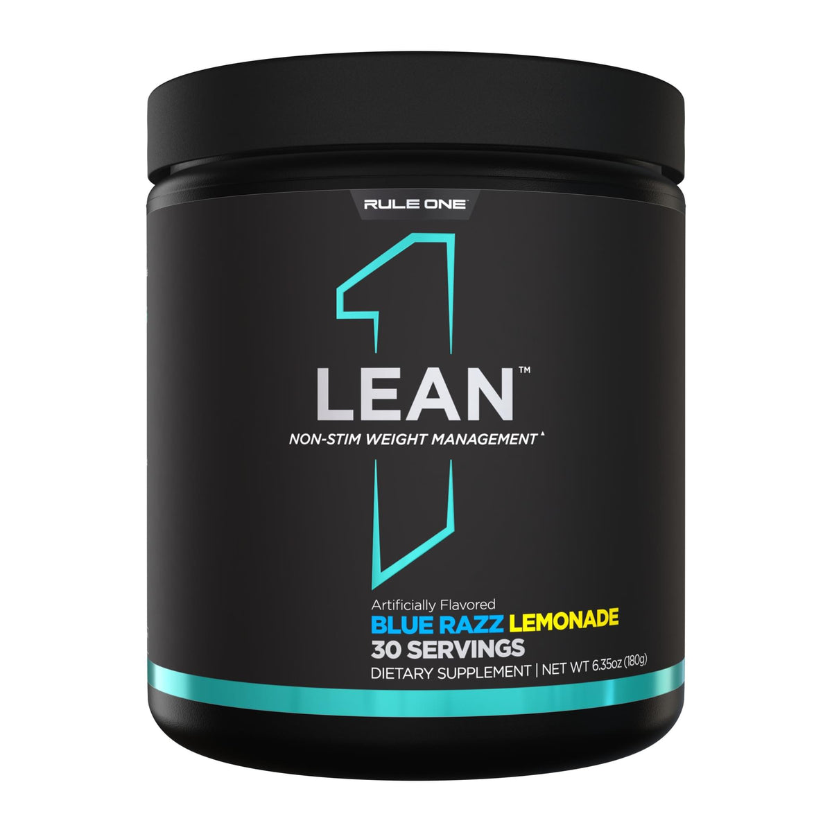 R1 Lean 5 by Rule One, Blue Razz Lemonade tub front - Image 1