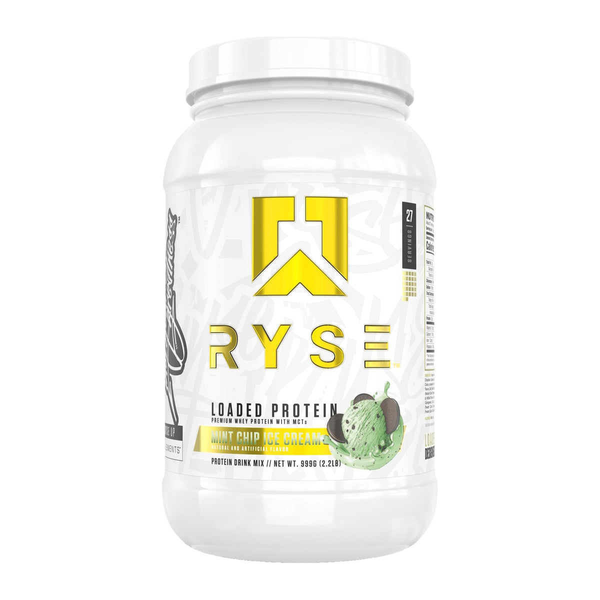 Ryse Loaded Protein, Mint Chip Ice Cream 2.2 lb tub front - Image 8