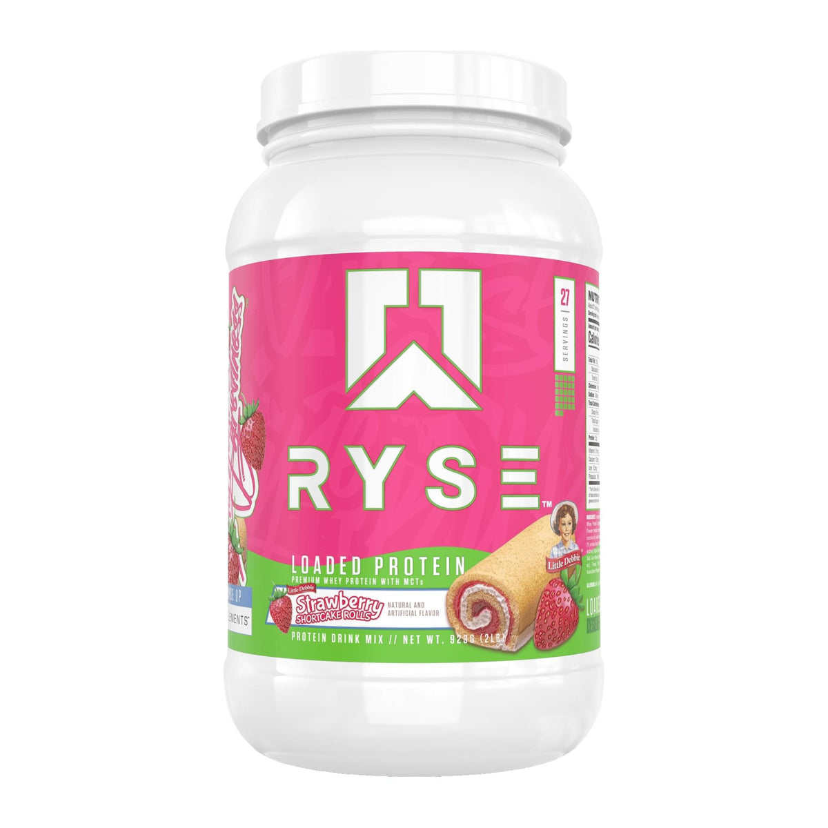 Ryse Loaded Protein, Strawberry Shortcake Rolls 2 lb tub front - Image 5