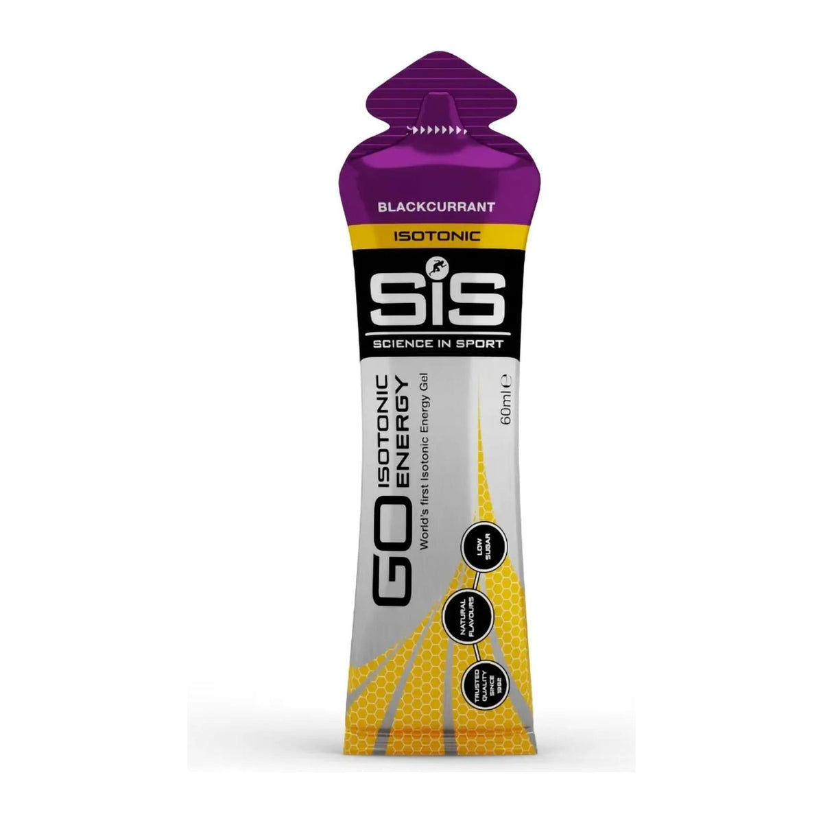 Go Isotonic Energy Gels, By Science In Sport, Blackcurrant gel front - Image 1