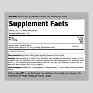 Moringa Oleifera, 6000 mg, 240 Quick Release Caps General SUPPS247 