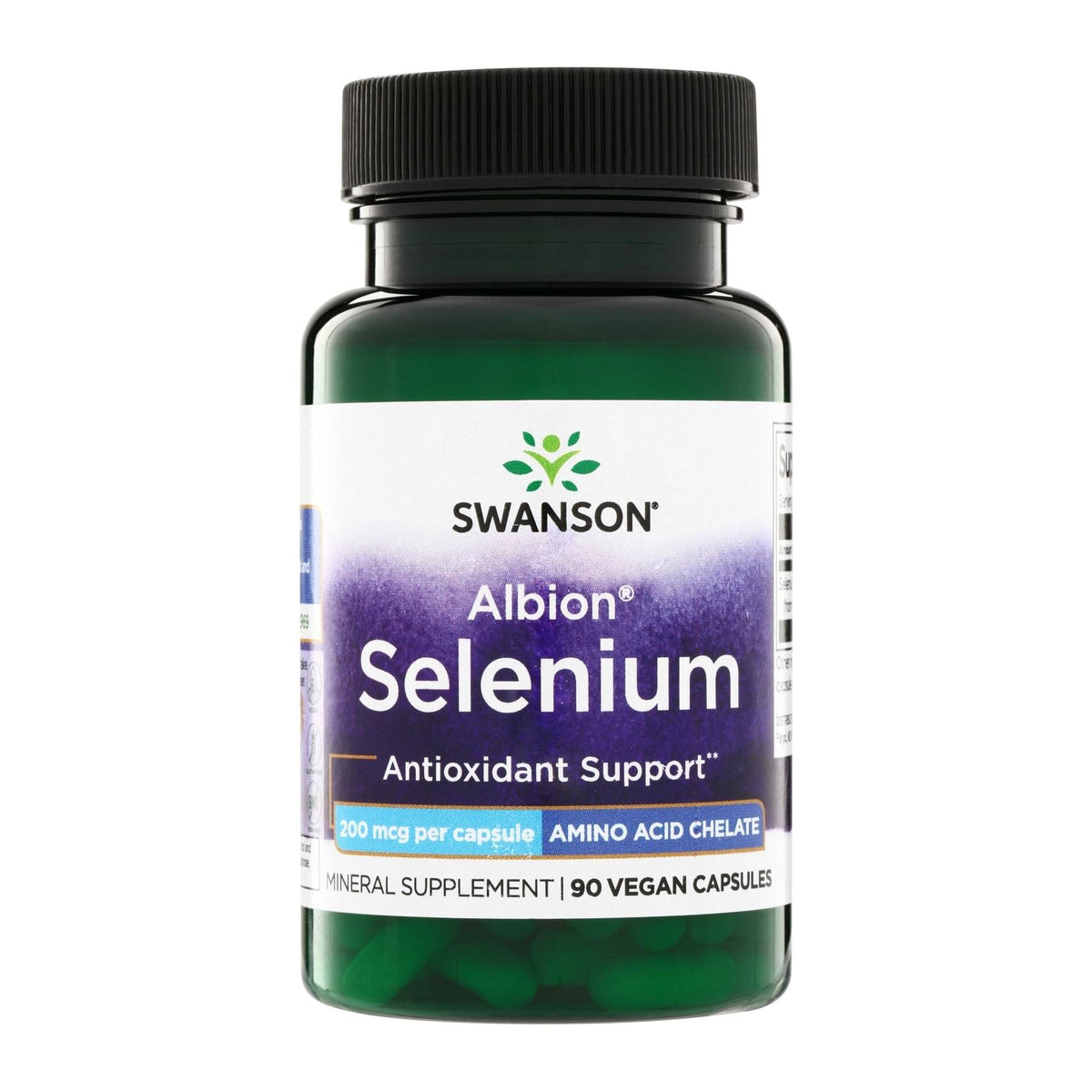 Swanson, Albion Selenium Complex, 200 mcg , 90 Capsules, front of bottle - Image 1