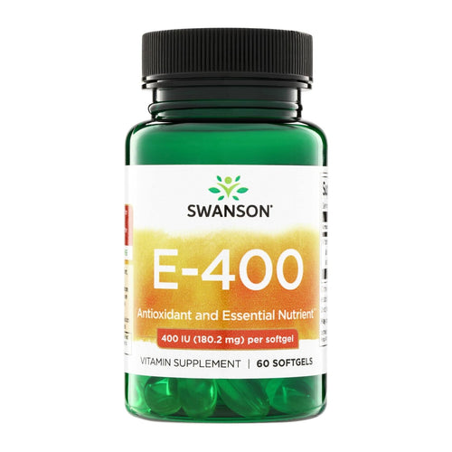 Vitamin E 400 IU by Swanson, front of bottle