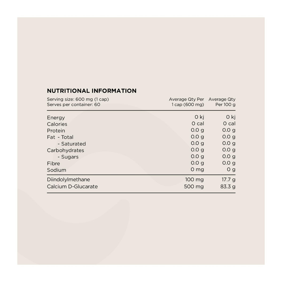 Switch DIm+, nutrition information panel - Image 2