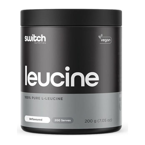 Switch Leucine 200g 200 serves, front of tub