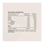 NAC Capsules By Switch, nutrition information panel