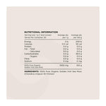 Switch Sea Moss, nutrition information panel