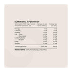 SWITCH|TMG|, nutrition information panel