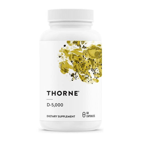 Thorne, D-5,000, 60 Capsules, front of bottle