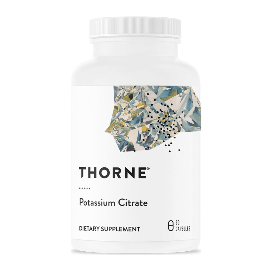 Thorne, Potassium Citrate, 90 Capsules (99 mg per Capsule), front of bottle - Image 1