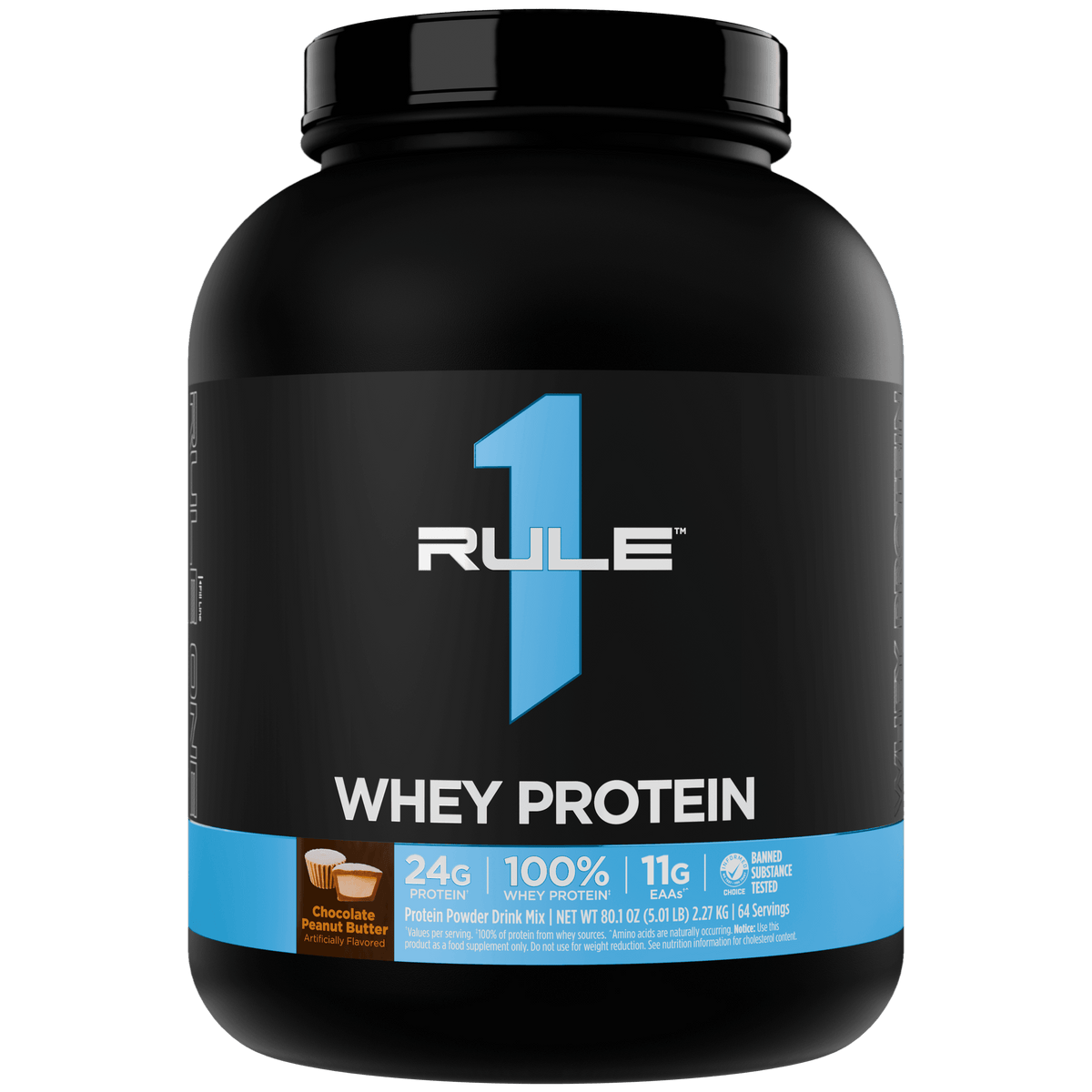 Rule 1 R1 Whey Blend 5LB Chocolate Peanut Butter - Image 23