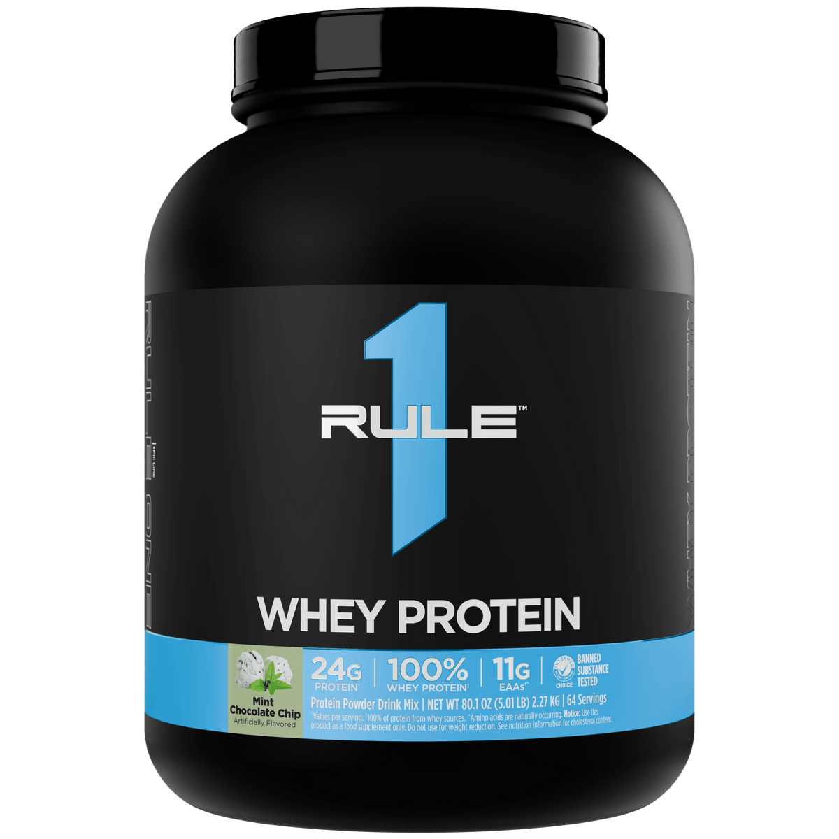Rule 1 R1 Whey Blend 5LB Mint Chocolate Chip - Image 26