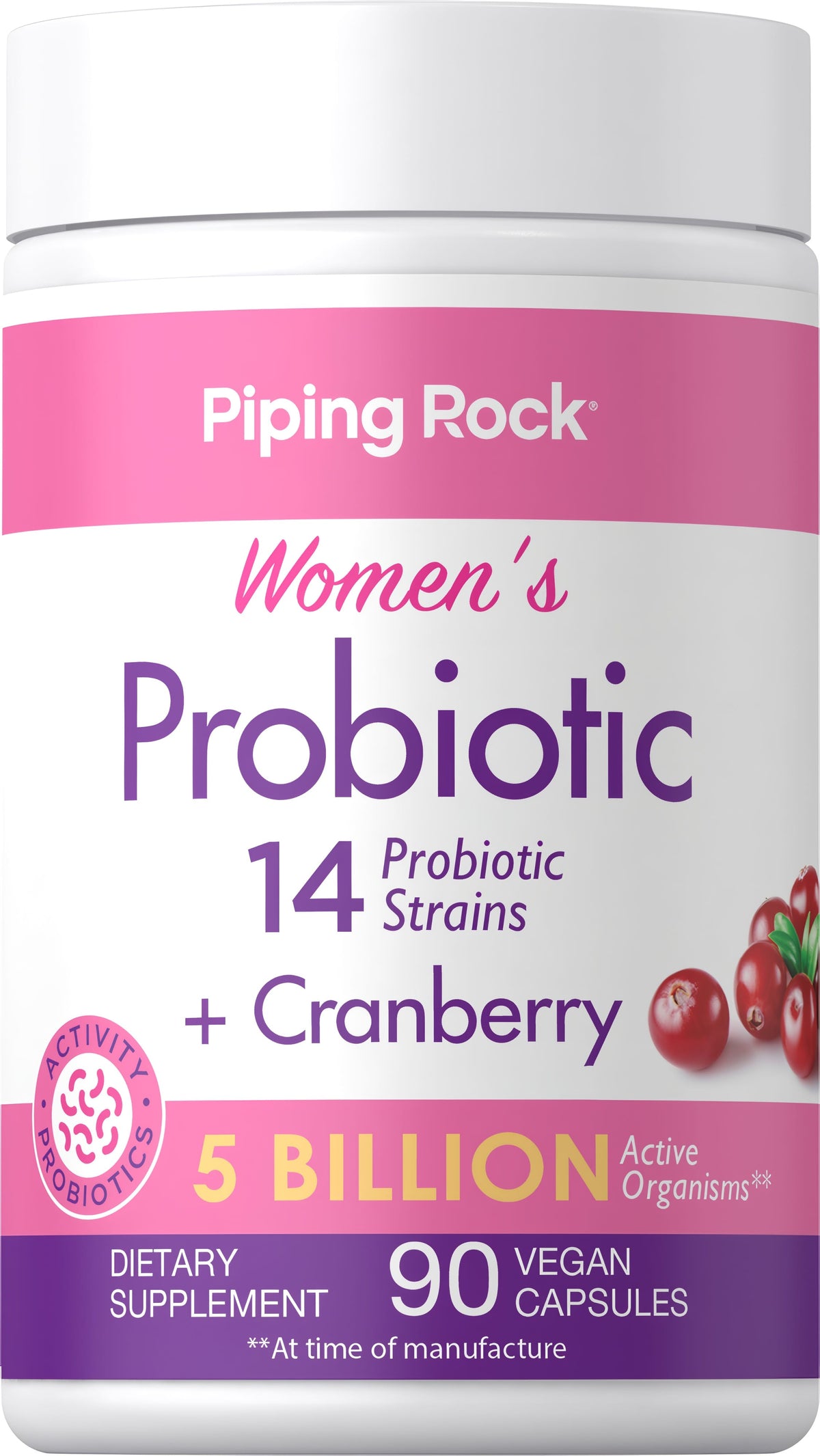 Women’s Probiotic + Cranberry by Piping Rock - Image 1