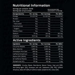 ZAYN Pre-Workout nutritional information and active ingredients
