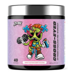 Zombie Labs Cross-Eyed Extreme Stimulant Pre-Workout 40 Serves, Crazy Cotton Candy tub front
