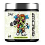 Zombie Labs Cross-Eyed Extreme Stimulant Pre-Workout 40 Serves, Gory Green Lemonade tub front