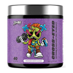 Zombie Labs Cross-Eyed Extreme Stimulant Pre-Workout 40 Serves, Gruesome Grape tub front