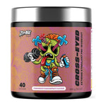 Zombie Labs Cross-Eyed Extreme Stimulant Pre-Workout 40 Serves, Poisonous Passionfruit tub front