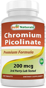 Best Naturals Chromium Picolinate Tablet, 200 mcg, 240Count Supps247