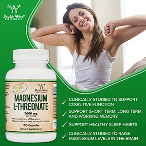 Magnesium L-Threonate Capsules by Double Wood Back to results Amazon 