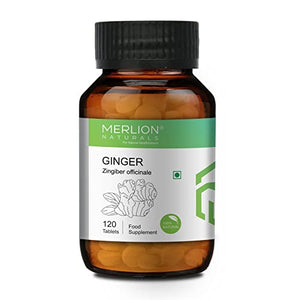 Ginger Tablets by Merlion Naturals | Zingiber officinale | 500mg (120 Tablets) Back to results supps247