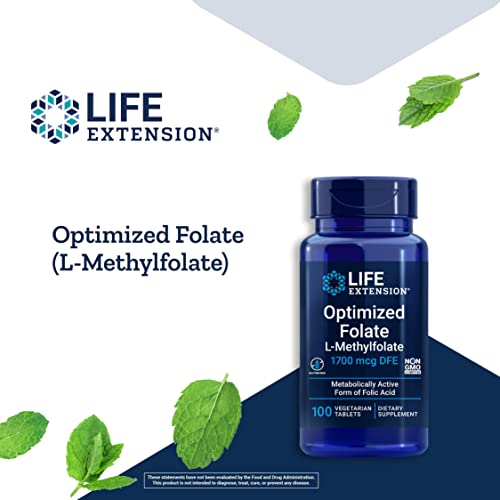 Life Extension 1000 mcg Optimized Folate Tablets, 100 Count Back to results supps247 