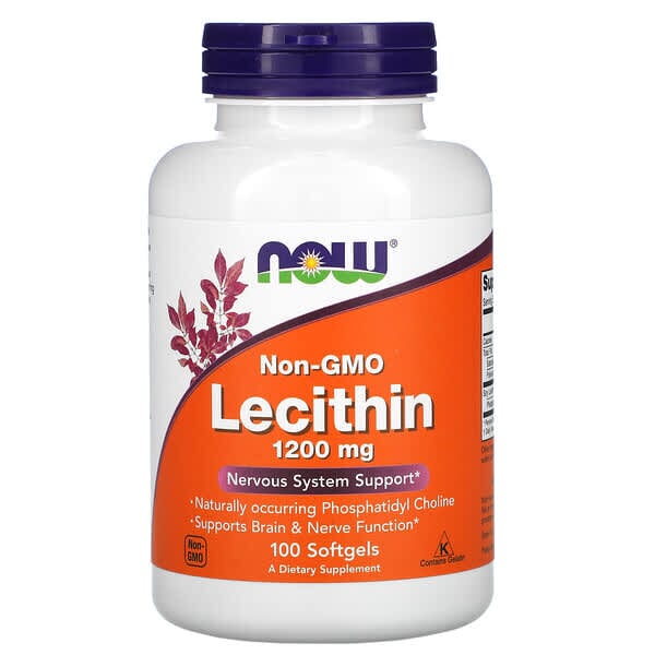 NOW Foods, Lecithin, 1200 mg, 100 Softgels General Not specified 