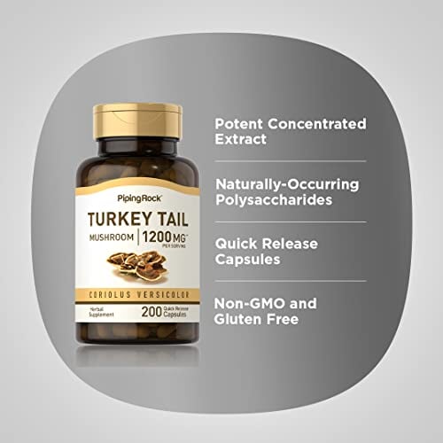 Piping Rock Turkey Tail Mushroom Capsules 1200mg Back to results Amazon - Image 4