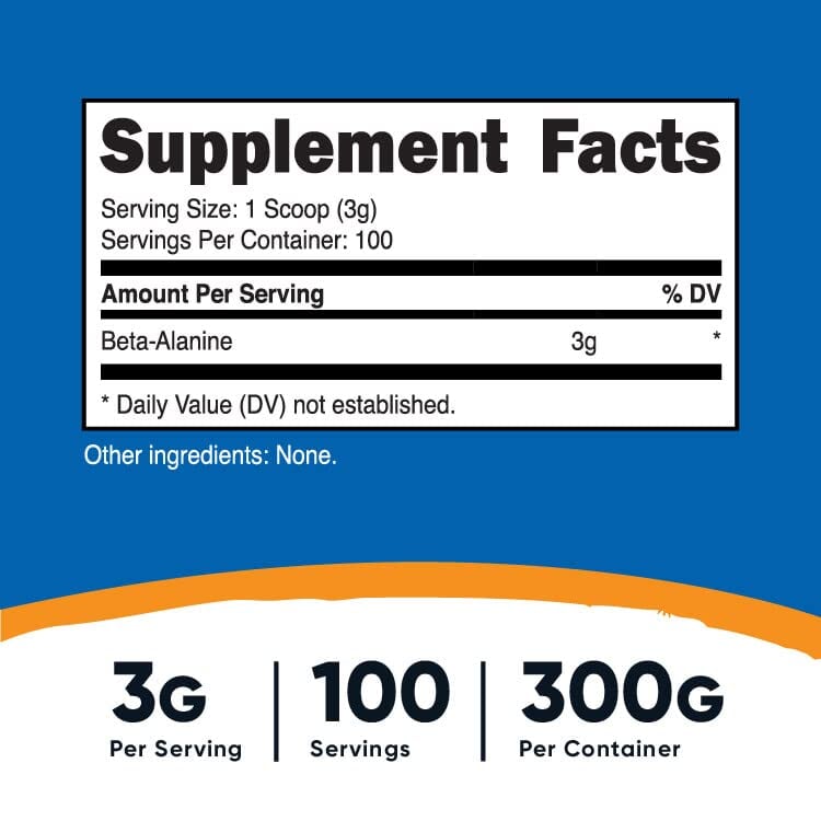 Nutricost Beta Alanine Powder 500 Grams Back to results supps247 - Image 2