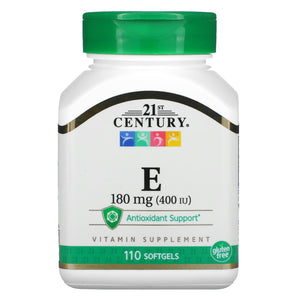 Vitamin E (180mg)400iu 110 tabs by 21st Century General 21st Century