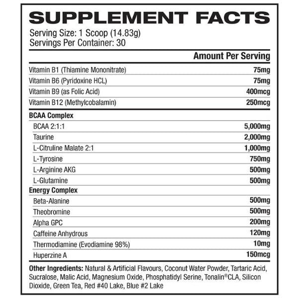 Staunch Nation BCAA + Energy General Not specified
