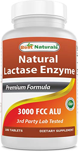 Best Naturals Fast Acting Lactase Enzyme Tablet, 3000 Fcc Alu, 180 Count Back to results supps247 