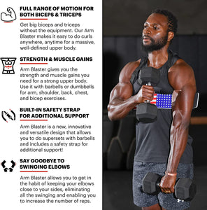 Arm Blaster for Biceps Triceps Exercise & Fitness supps247 Black