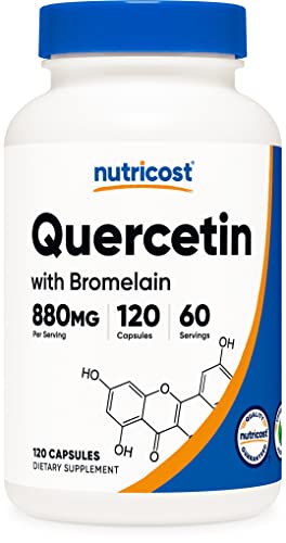 Nutricost Quercetin 800mg, 120 Capsules with Bromelain - 60 Servings Flavonoids supps247 