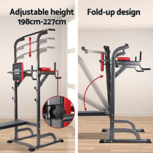 Multi Station Gym Power Stand 8-in-1 Workout Exercise & Fitness supps247