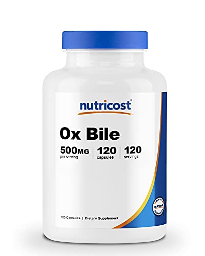 Nutricost Ox Bile Capsules 500mg Per Serving liver support SUPPS247