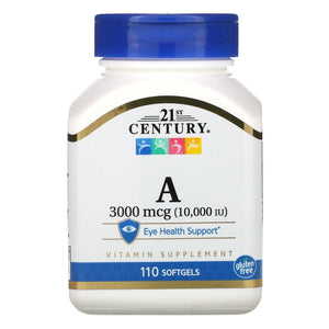 Vitamin A 10,000 Iu, 110 Softgel Capsules by 21st century Vitamins & Supplements 21st Century 
