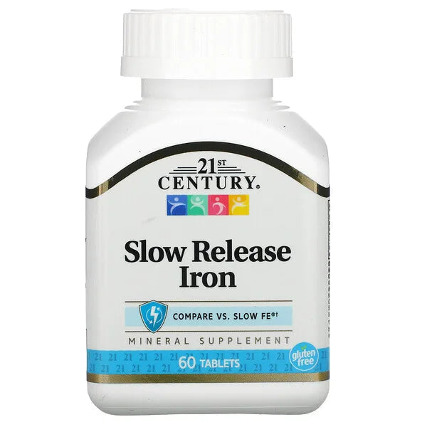 21st Century Slow Release Iron Vitamins & Supplements 21st Century 60 Tablets