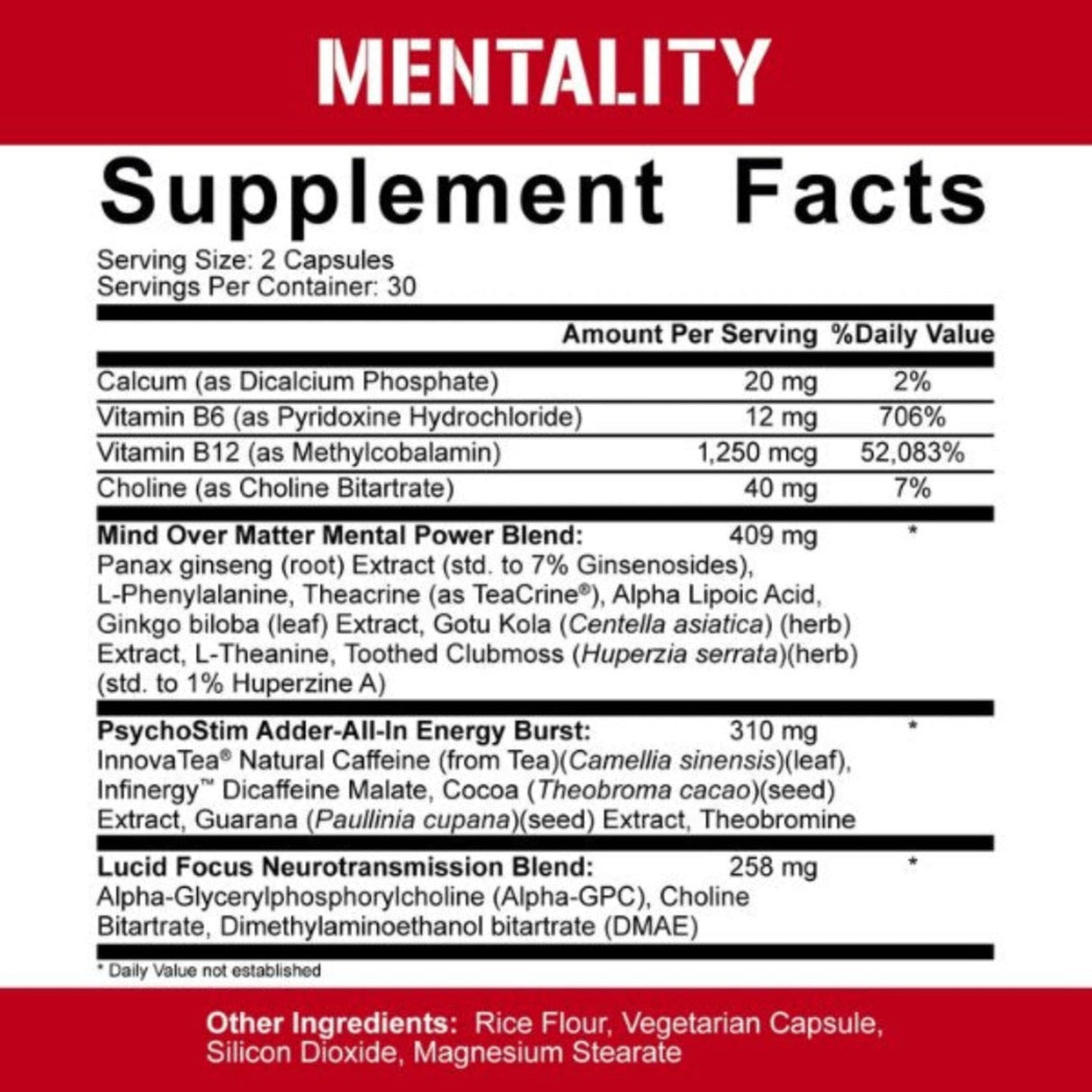 Mentality By 5% Nutrition supps247Springvale