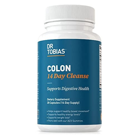 Dr. Tobias Colon 14 Day Cleanse, Advanced Gut Cleanse Detox for Women & Men with Cascara Sagrada, Psyllium Husk & Senna Leaf, Non-GMO Colon Cleanse, 28 Capsules (1-2 Daily) Detox & Cleanse Amazon 