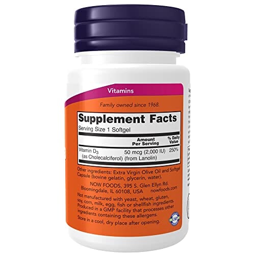 NOW Supplements, Vitamin D-3 2000 IU, 30 Softgels Back to results supps247 