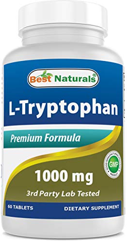 Best Naturals L-Tryptophan 1000 Mg Vitamins & Supplements supps247 60 tabs - Image 1