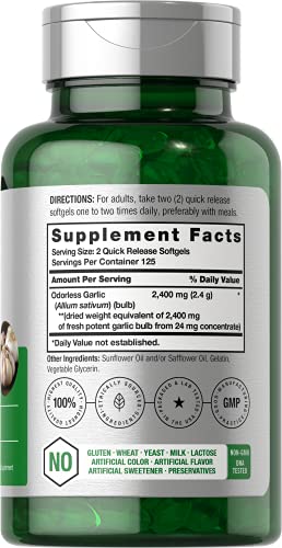 Horbaach Odorless Garlic 1200 mg Garlic supps247 - Image 2