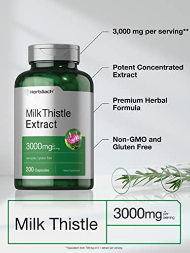 Milk Thistle Extract | 3000mg | 300 Capsules liver support SUPPS247 - Image 4
