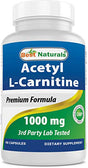 Best Naturals Acetyl L-Carnitine 1000mg L-carnitine supps247 60 Supps247