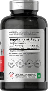 L Citrulline 2400 mg per Serving | 180 Capsules by Horbaach Blended Vitamin & Mineral Supplements Amazon